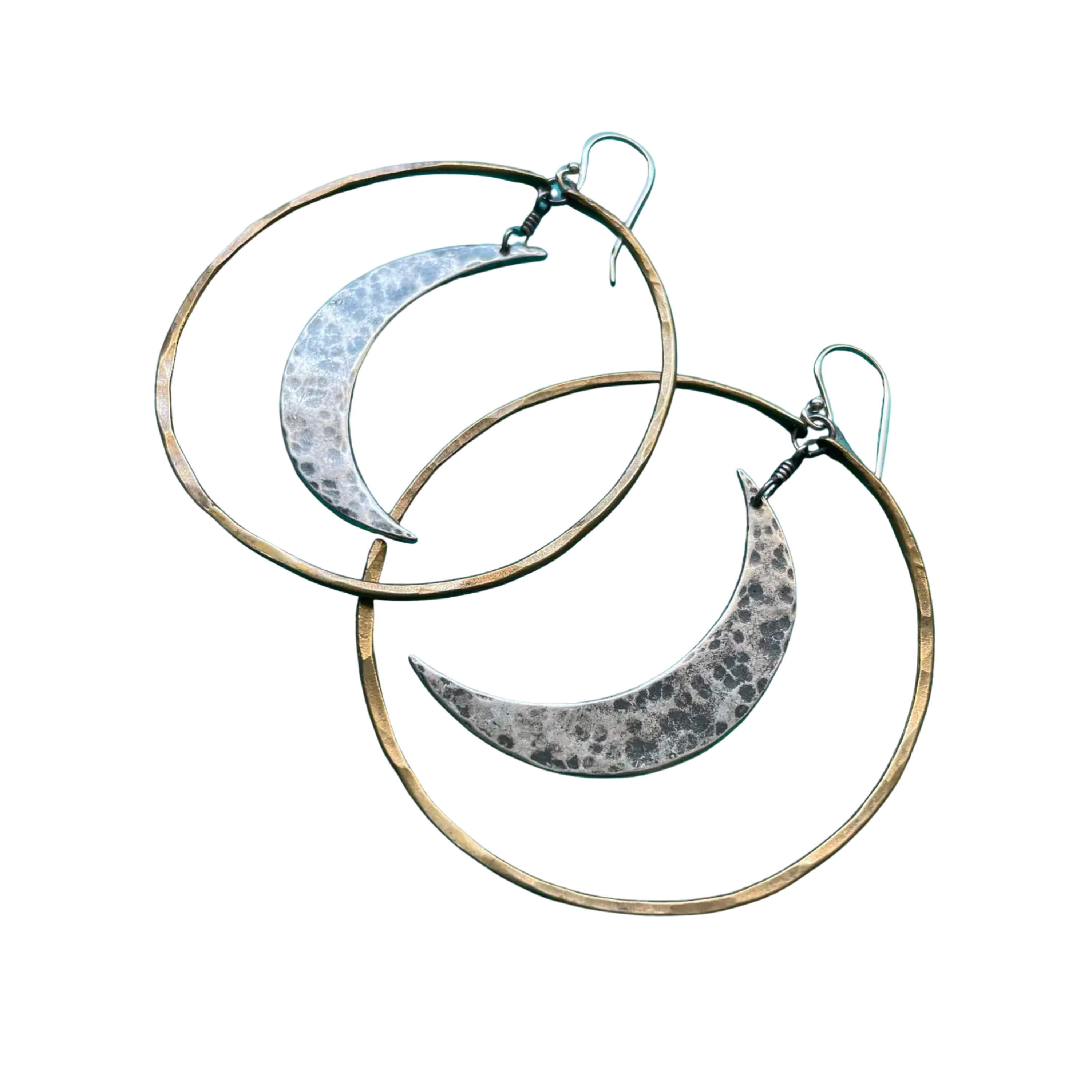 Brass Half Moon Earrings - Balsamroot Jewelry